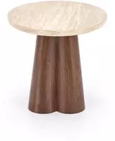 FRIDA S c.table travertine / walnut