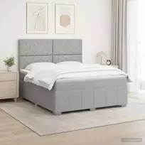 Spyruoklinė lova su čiužiniu Šviesiai pilka 140 x 190 cm