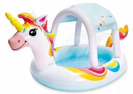 Baseinas, vaikiškas Intex Unicorn 58435 58435, balta sp./įvairių spalvų 254 cm x 132 cm x 109 cm