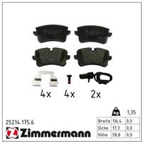 Stabdžių trinkelių rinkinys, diskinis stabdys ZIMMERMANN 25214.175.6