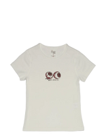 Nudie Jeans - Eve T-Shirt Eyeballs Offwhite - Marškinėliai trumpomis rankovėmis - Balta