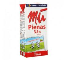 Pienas MŪ 3,5% riebumo, natūralus, 1 L x 12 vnt