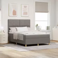 LED Čiužinio Lova su galvūgalio Tortora 140 x 200 cm audinys