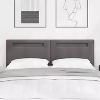 LED galvūgalis Pilka 160 cm Dirbtinė oda