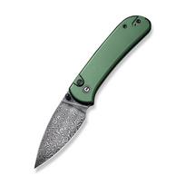 Knife CIVIVI Qubit Damascus Aluminum Green C22030E-DS1