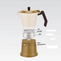 Aluminium moka pot MR-1657-9-BEIGE MAESTRO, KIAMROMR_1657_9_BEIGE