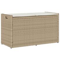 Lauko laikymo suolas su pagalvėlėmis smėlio spalvos 100 cm