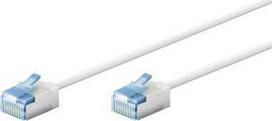 Goobay Itin lankstus CAT 6A pataisinis kabelis, plonas, U/FTP, baltas - Laido ilgis 5 m
