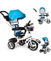 Triratukas su 360° pasukama sėdyne ir sudedamu stogeliu Ecotoys, pilkas