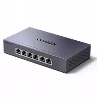 Switch Ugreen przełącznik ethernet 6-Portowy 1Gb/s z PoE - szary