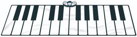 Didelis  klaviatūros muzikos kilimėlis