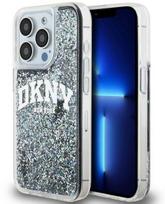 Nugarėlės dėklai DKNY Apple iPhone 15 Pro 6.1 hardcase Liquid Glitter Big Logo Black