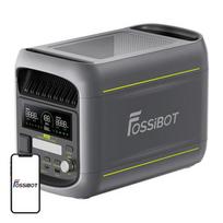 Nešiojama Energijos Stotis - FOSSIBOT F1800 1024Wh 1800W AC, saulės ir automobilinis įkrovimas Pilkas