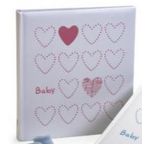 Nuotraukų Albumas - KPH FA-983 Light Heart 60 Puslapių Kūdikių Albumas 29x32 cm Light Heart