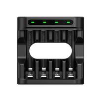 Įkroviklis - R03/AAA R6/AA Li-ion/NiMH 4 Lizdai USB-C