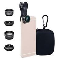 Telefono Objektyvas - Apexel APL-DG5H 5-in-1 Rinkinys su Makro, Platus, Telefoto, Fish Eye, CPL
