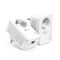 TP-Link TL-PA7017P KIT AV1000 Gigabit Passthrough Powerline Starter Kit Ethernet Adapter Kit