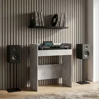 DJ stalas Betono pilka 102 x 45 x 102 cm Apdirbta mediena