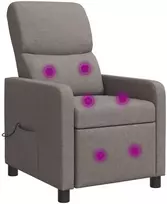 Fotelis Masažinis atlošiamasis krėslas Taupe