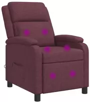Fotelis Masažinis atlošiamasis krėslas Violetinė Audinys