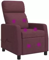 Fotelis Masažinis atlošiamasis krėslas Violetinė Audinys