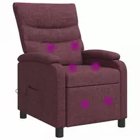 Fotelis Masažinis atlošiamasis krėslas Violetinė Audinys