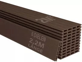 Juskys WPC terasos lentų rinkinys 2 m² rudos spalvos