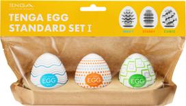 Tenga Egg masturbatorių rinkinys Wavy Starry Cubic - Balta