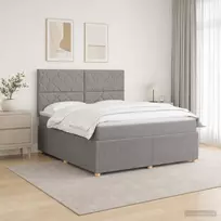 Lova LED lovos čiužinys su LED apšvietimu Taupe 140 x 200 cm Audinys