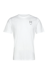 Knowledge Cotton Apparel - Alder Owl Chest Print Tee - Gots/Ve - Marškinėliai trumpomis rankovėmis - Balta