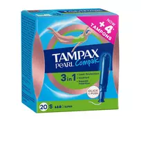 TAMPAX PEARL COMPAK super tampon 20 units