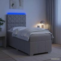 LED lovos čiužinys su LED apšvietimu Šviesiai pilka 80 x 200 cm
