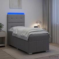 LED lovos čiužinys su LED apšvietimu Šviesiai pilka Audinys