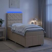 LED lovos čiužinys su LED apšvietimu Kreminė 90 x 200 cm