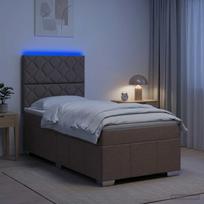 LED lovos čiužinys su LED apšvietimu Taupe 100 x 200 cm Audinys
