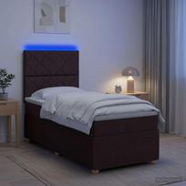 LED lovos čiužinys su LED apšvietimu Tamsiai rudas 80 x 200 cm