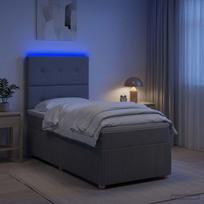 LED lovos čiužinys su LED apšvietimu Šviesiai pilka Audinys