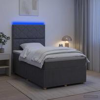LED lovos čiužinys su LED apšvietimu Tamsiai pilka 120 x 190 cm