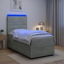 LED lovos čiužinys su LED apšvietimu Šviesiai pilka 90 x 190 cm