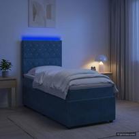 LED lovos čiužinys su LED apšvietimu Mėlyna 90 x 190 cm Aksomas