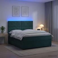 LED lovos čiužinys su LED apšvietimu Tamsiai žalia 160 x 200 cm