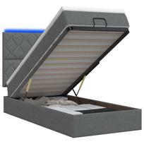 Otmana lova su matracsu ir LED Tamsiai pilka 80 x 200 cm
