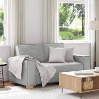 Dvivietė sofa, debesų pilka, 160x78x84 cm, audinys