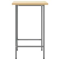 darbo stalas pilkas 55x55x85 cm plieno ir inžinerinės medienos