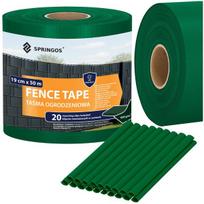 Tamsiai žalia tvoros juosta 19 cm x 50 m, 450 g/m² FN0011