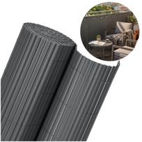 PVC uždangalas-maskavimo kilimėlis 500x100 cm balkonui, terasai, tvorai, tamsiai pilkas