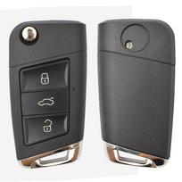 Modifikuotas automobilio nuotolinio valdymo pultelio korpusas dangtelis VW Golf Polo Jetta Tiguan Passat Eos Beetle 3 mygtukams Remonto rinkinys Laikiklis Apsaugas juoda