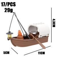 Miesto kūrybiškumas Viduramžių piratų laivas Žvejybos valtis Surinkimas MOC PASIDARYK pats modelis Statybinės kaladėlės Plytos Vaikų žaislai Kalėdinė dovana gray