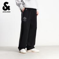 JACK&JONES Men's Loose Straight NBA Embroidered Sweatpants Size 33 black