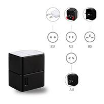 Universal US UK EU AU Plug Adapter Power Socket Travel Converter Conversion Plug black White box#1
